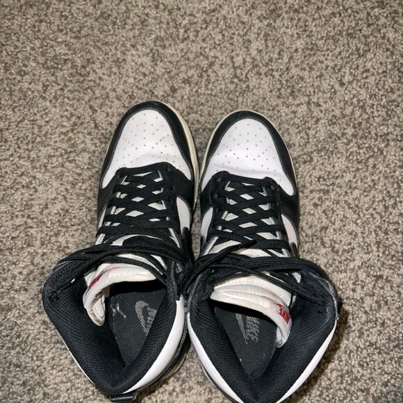 Size 7.5 - Nike Dunk High Black White - Picture 5 of 7